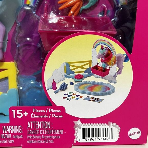 Barbie Dreamtopia Princess Doll and Unicorn Pet Playset 15+ Pieces Mattel GTG01 - Picture 7 of 16
